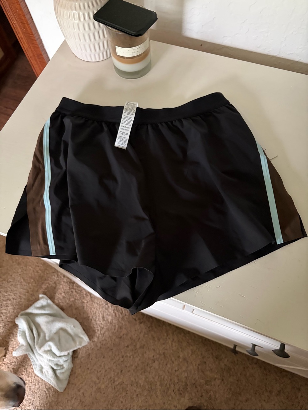 NWT High-Rise Split Short 3" Stripe - Picture 7 of 7